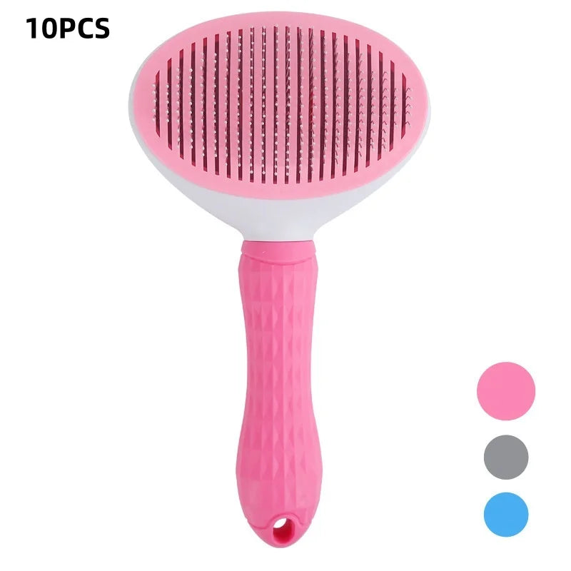 Self-Cleaning Pet Slicker Brush for Cats & Dogs