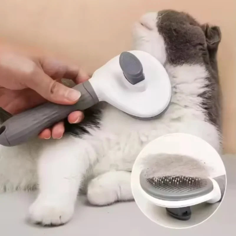 Self-Cleaning Pet Slicker Brush for Cats & Dogs
