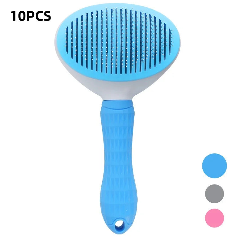 Self-Cleaning Pet Slicker Brush for Cats & Dogs