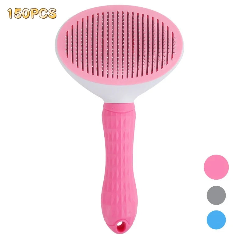 Self-Cleaning Pet Slicker Brush for Cats & Dogs