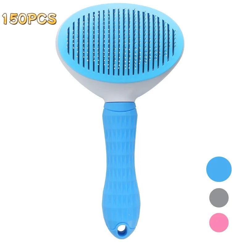 Self-Cleaning Pet Slicker Brush for Cats & Dogs