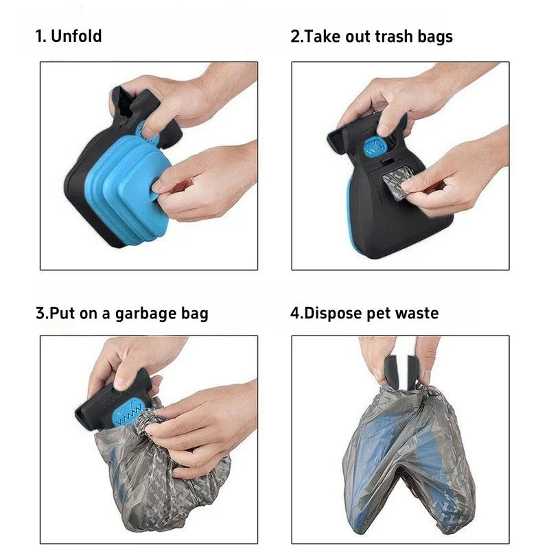 Foldable Dog Pooper Scooper with Portable Waste Picker