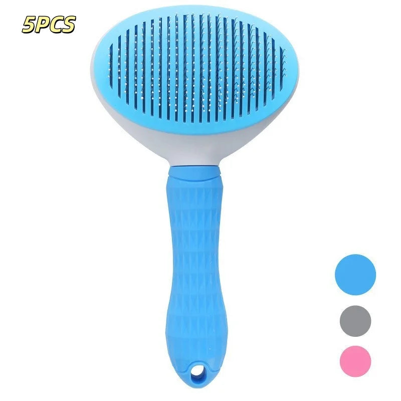 Self-Cleaning Pet Slicker Brush for Cats & Dogs