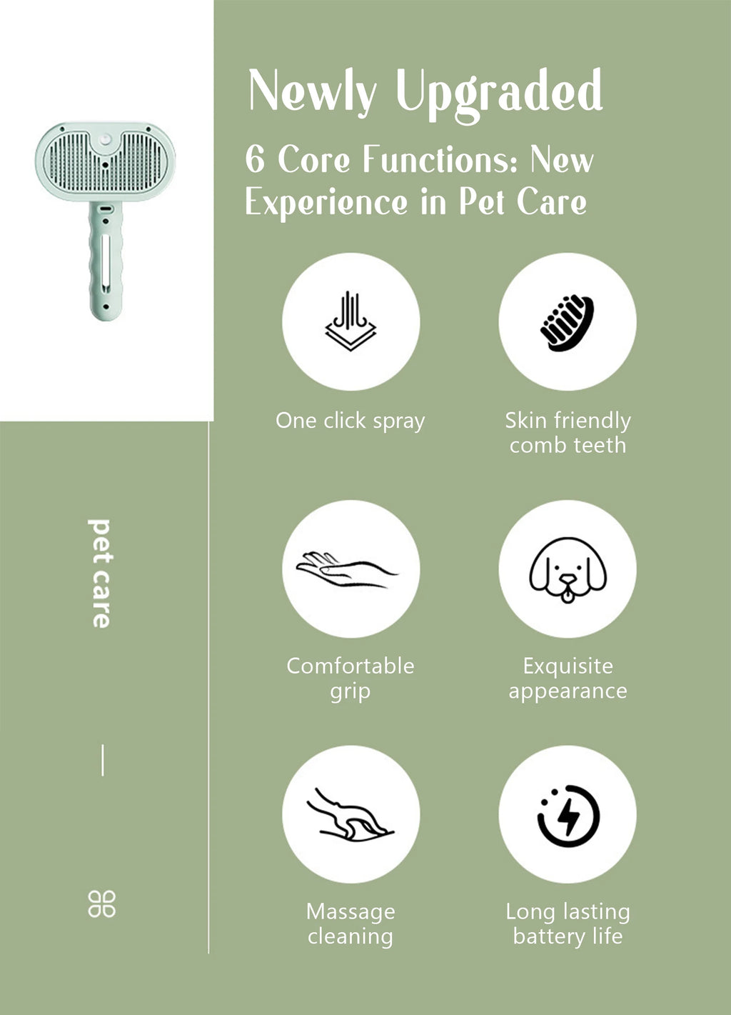 SteamCare Pet Grooming Brush